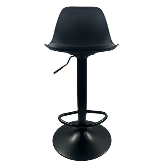 Σκαμπό Bar  AMADA Μαύρο PP/Μέταλλο 41x40x79-89cm