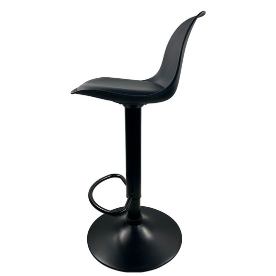 Σκαμπό Bar  AMADA Μαύρο PP/Μέταλλο 41x40x79-89cm