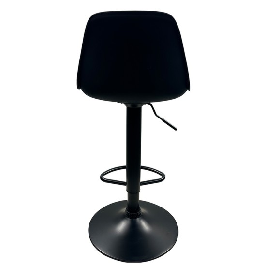 Σκαμπό Bar  AMADA Μαύρο PP/Μέταλλο 41x40x79-89cm