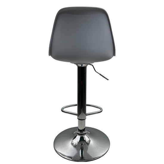 Σκαμπό Bar  AMADA Λευκό/Χρώμιο PP/Μέταλλο 41x40x79-89cm
