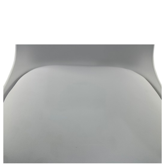 Σκαμπό Bar  AMADA Λευκό/Χρώμιο PP/Μέταλλο 41x40x79-89cm