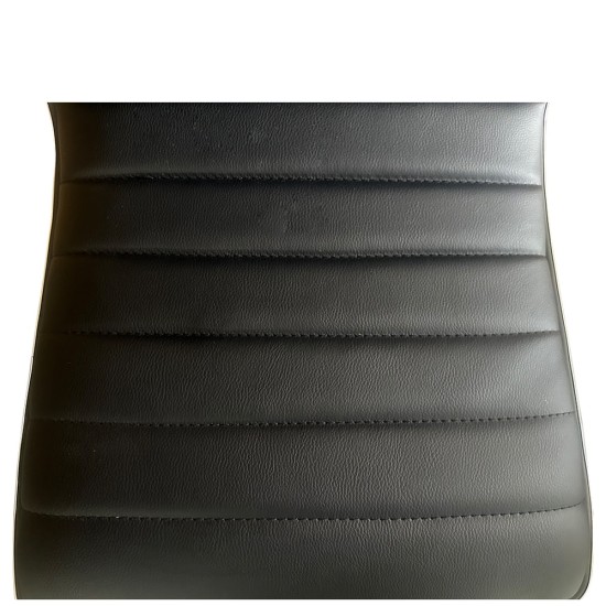 Σκαμπό Bar  ENCANTA Μαύρο/Χρώμιο PU/Μέταλλο 41x50x59/94-80/115cm