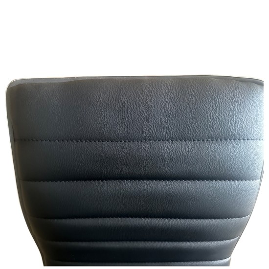 Σκαμπό Bar  ENCANTA Μαύρο/Χρώμιο PU/Μέταλλο 41x50x59/94-80/115cm