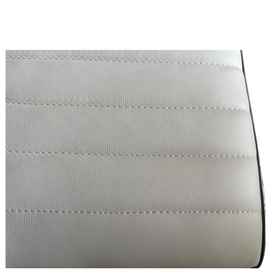 Σκαμπό Bar  ENCANTA Λευκό/Χρώμιο PU/Μέταλλο 41x50x59/94-80/115cm