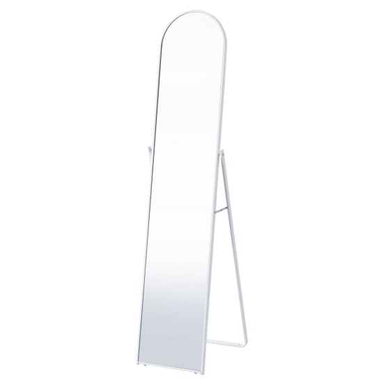 Καθρέπτης ArteLibre Δαπέδου CASERTA Λευκό Μέταλλο/Γυαλί 38x45x157cm - ART-14620011