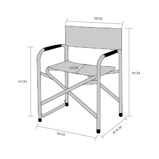 Καρέκλα Παραλίας Μέταλλο/Ύφασμα 54x45x78cm Σε 4 Χρώματα Καρέκλα Παραλίας Μέταλλο/Ύφασμα 54x45x78cm Σε 4 Χρώματα