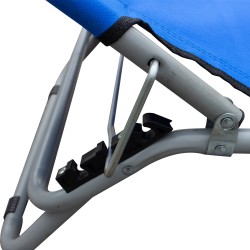 Ξαπλώστρα Παραλίας  Μπλε Μέταλλο/Ύφασμα 188x57x25cm