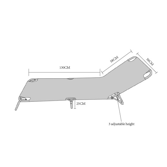 Ξαπλώστρα Παραλίας Μπλε Μέταλλο/Ύφασμα 188x57x25cm Ξαπλώστρα Παραλίας Μπλε Μέταλλο/Ύφασμα 188x57x25cm
