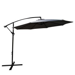 Ομπρέλα Κήπου  Κρεμαστή ISLAY Γκρι/Μαύρο Μέταλλο/Ύφασμα Φ3x2.45m