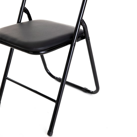 Καρέκλα Πτυσσόμενη PRASLIN Μαύρο Μέταλλο/PVC 41x44x79cm Καρέκλα Πτυσσόμενη PRASLIN Μαύρο Μέταλλο/PVC 41x44x79cm