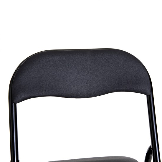 Καρέκλα Πτυσσόμενη PRASLIN Μαύρο Μέταλλο/PVC 41x44x79cm Καρέκλα Πτυσσόμενη PRASLIN Μαύρο Μέταλλο/PVC 41x44x79cm