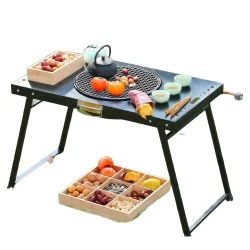 Φορητή Ψησταριά BBQ  WILDHEAT Μέταλλο 65x37x48cm