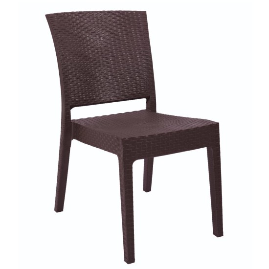 Καρέκλα Κήπου  Καφέ Rattan 47x55x87cm