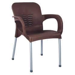 Καρέκλα Κήπου  Eco Σκούρο Καφέ Ανακυκλωμένο PP 60x50x80cm Καρέκλα Κήπου  Eco Σκούρο Καφέ Ανακυκλωμένο PP 60x50x80cm