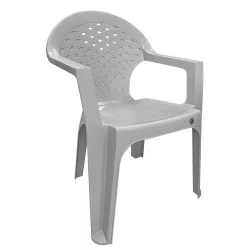 Καρέκλα Κήπου  Γκρι Πλαστικό 56x55x79cm