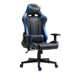Καρέκλα Γραφείου  Gaming ENNIS Μπλε/Μαύρο PVC 70x55x122-131cm Καρέκλα Γραφείου  Gaming ENNIS Μπλε/Μαύρο PVC 70x55x122-131cm