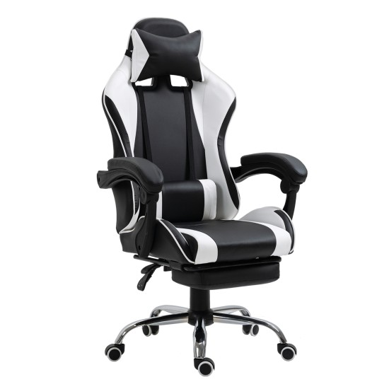 Καρέκλα Γραφείου Gaming BRAY Λευκό/Μαύρο PVC 67x50x120-127cm Καρέκλα Γραφείου Gaming BRAY Λευκό/Μαύρο PVC 67x50x120-127cm