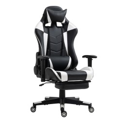 Καρέκλα Γραφείου  Gaming SLIGO Λευκό/Μαύρο PVC 70x55x122-131cm Καρέκλα Γραφείου  Gaming SLIGO Λευκό/Μαύρο PVC 70x55x122-131cm