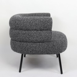 Πολυθρόνα  CEREN Μαύρο Ύφασμα/Μέταλλο/Ξύλο 87x80x70cm