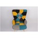 Πολυθρόνα BRIAR Κίτρινο/Μπλε Patchwork Ύφασμα/Ξύλο 73x69x96cm Πολυθρόνα BRIAR Κίτρινο/Μπλε Patchwork Ύφασμα/Ξύλο 73x69x96cm