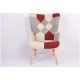 Πολυθρόνα BRIAR Μπορντό/Γκρι Patchwork Ύφασμα/Ξύλο 73x69x96cm Πολυθρόνα BRIAR Μπορντό/Γκρι Patchwork Ύφασμα/Ξύλο 73x69x96cm