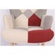 Πολυθρόνα BRIAR Μπορντό/Γκρι Patchwork Ύφασμα/Ξύλο 73x69x96cm Πολυθρόνα BRIAR Μπορντό/Γκρι Patchwork Ύφασμα/Ξύλο 73x69x96cm