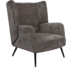 Πολυθρόνα  NORA Γκρι Ύφασμα/Μέταλλο 100x80x89cm