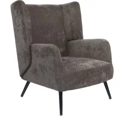 Πολυθρόνα  NORA Γκρι Ύφασμα/Μέταλλο 100x80x89cm