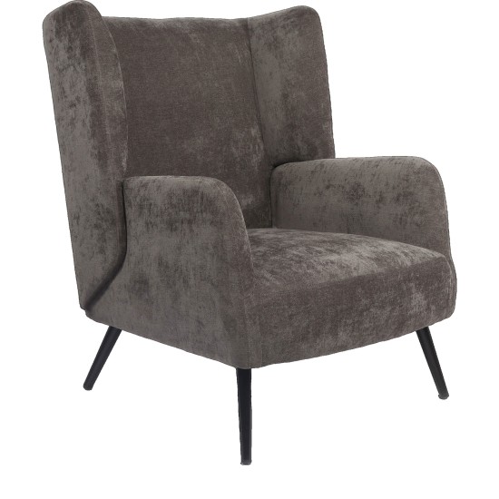 Πολυθρόνα  NORA Γκρι Ύφασμα/Μέταλλο 100x80x89cm