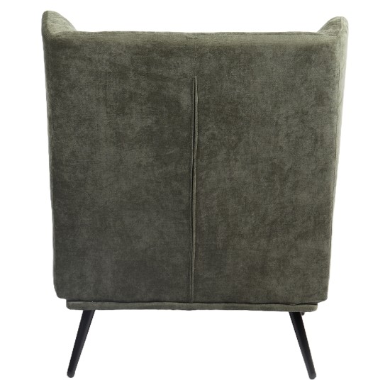 Πολυθρόνα  NORA Πράσινο Ύφασμα/Μέταλλο 100x80x89cm