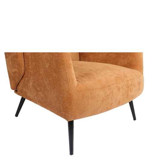 Πολυθρόνα  NORA Πορτοκαλί Ύφασμα/Μέταλλο 100x80x89cm