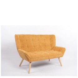 Καναπές  NESTO Μουσταρδί Ύφασμα/Ξύλο 86x126x78cm