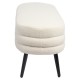 Παγκάκι Ottoman  TONDO Λευκό Ύφασμα Teddy/Μέταλλο 42x112x44cm