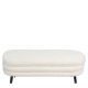 Παγκάκι Ottoman  TONDO Λευκό Ύφασμα Teddy/Μέταλλο 42x112x44cm