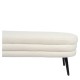 Παγκάκι Ottoman  TONDO Λευκό Ύφασμα Teddy/Μέταλλο 42x112x44cm