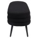 Παγκάκι Ottoman  TONDO Μαύρο Ύφασμα Teddy/Μέταλλο 42x112x44cm