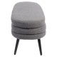 Παγκάκι Ottoman  TONDO Γκρι Ύφασμα Teddy/Μέταλλο 42x112x44cm