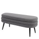 Παγκάκι Ottoman  TONDO Γκρι Ύφασμα Teddy/Μέταλλο 42x112x44cm