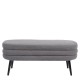 Παγκάκι Ottoman  TONDO Γκρι Ύφασμα Teddy/Μέταλλο 42x112x44cm