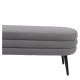 Παγκάκι Ottoman  TONDO Γκρι Ύφασμα Teddy/Μέταλλο 42x112x44cm