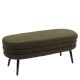 Παγκάκι Ottoman  TONDO Πράσινο Ύφασμα Teddy/Μέταλλο 42x112x44cm