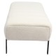 Παγκάκι Ottoman  KUBO Λευκό Ύφασμα Teddy/Μέταλλο 40x116.5x50cm