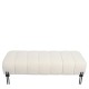 Παγκάκι Ottoman  KUBO Λευκό Ύφασμα Teddy/Μέταλλο 40x116.5x50cm