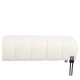Παγκάκι Ottoman  KUBO Λευκό Ύφασμα Teddy/Μέταλλο 40x116.5x50cm