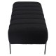 Παγκάκι Ottoman  KUBO Μαύρο Ύφασμα Teddy/Μέταλλο 40x116.5x50cm