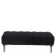 Παγκάκι Ottoman  KUBO Μαύρο Ύφασμα Teddy/Μέταλλο 40x116.5x50cm