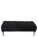 Παγκάκι Ottoman  KUBO Μαύρο Ύφασμα Teddy/Μέταλλο 40x116.5x50cm