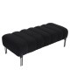 Παγκάκι Ottoman  KUBO Μαύρο Ύφασμα Teddy/Μέταλλο 40x116.5x50cm