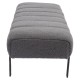 Παγκάκι Ottoman  KUBO Γκρι Ύφασμα Teddy/Μέταλλο 40x116.5x50cm