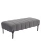 Παγκάκι Ottoman  KUBO Γκρι Ύφασμα Teddy/Μέταλλο 40x116.5x50cm